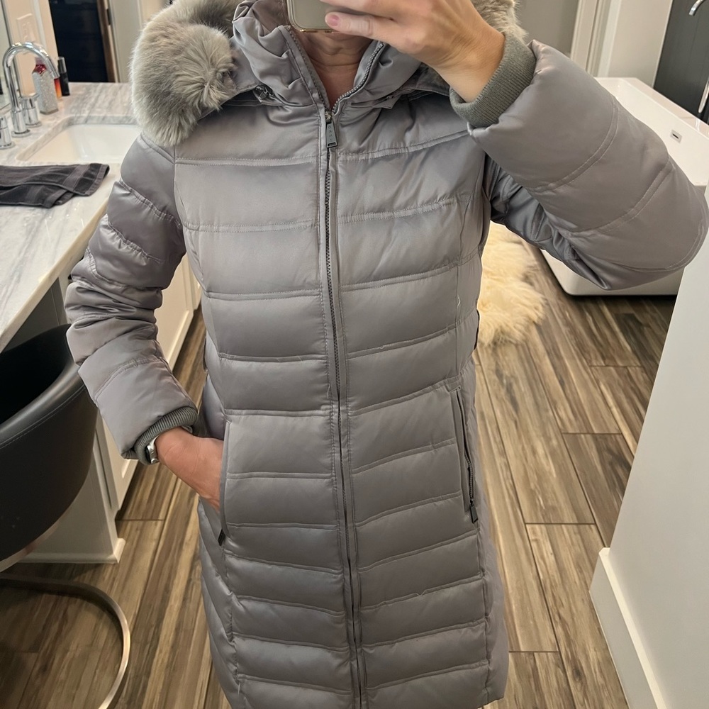 DKNY long puffer coat